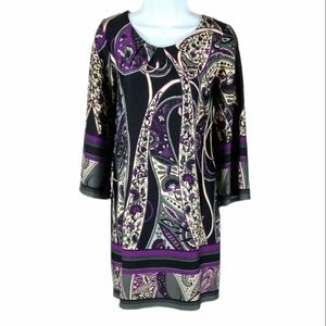 Alyn Paige purple print shift dress Clearance